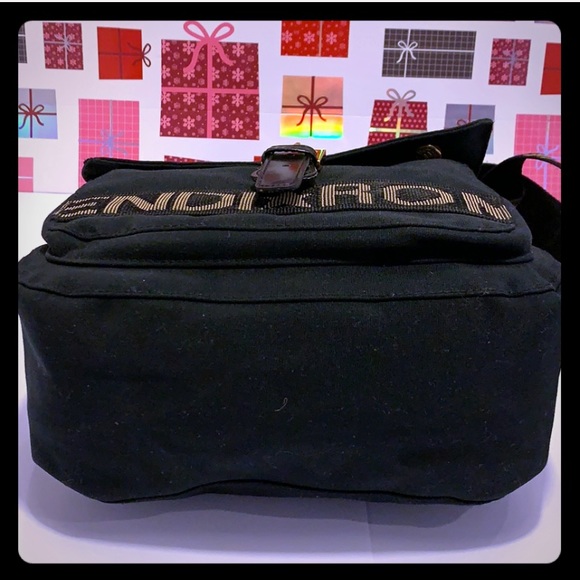 VTG FENDI Black Unisex Canvass CrossbodySling Bag - Picture 5 of 16